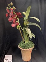 24 “ FAUX ORCHID IN TERRA COTTA PLANTER