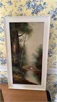 Antique framed original oil painting on canvas,