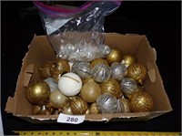 Gold and Silver Christmas Tree Ornaments