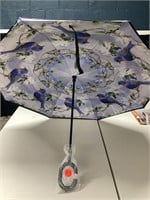 Country side blue bird umbrella
