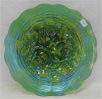 Rose Show 9" plate plate - emerald green