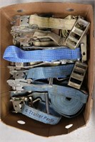 BOX OF ASSORTED RATCHETS & STRAPS
