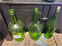 3 decorative bottles