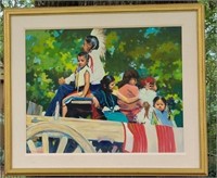Betty Russell Gates Original Art "Family Wagon"