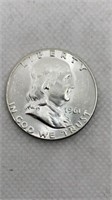 1961 Franklin half dollar AU