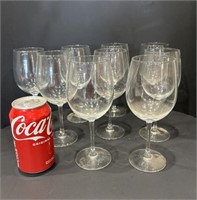 9 Delicate Stemmed Smaller Glass Wine Glasses