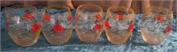 M - LOT OF 5 HAND PAINTED GLASSES (L149)