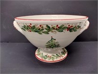 Sur La Table Italian Hand Painted Xmas Bowl