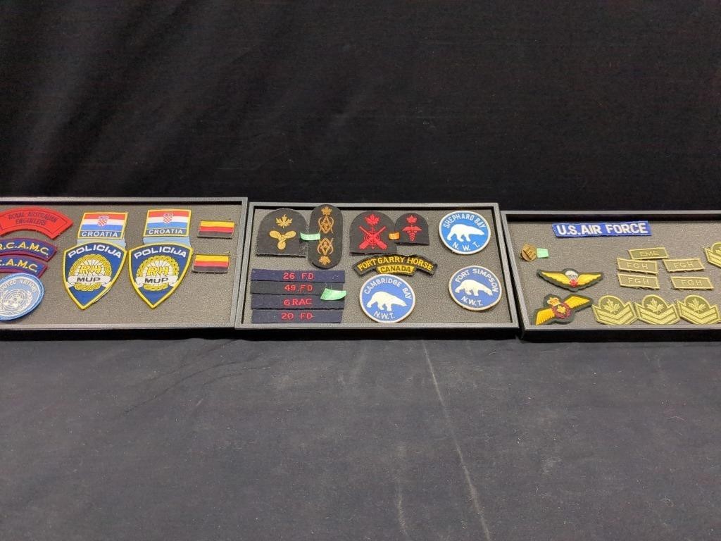 Assortment of sew on badges
