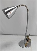 Metal Silver Gooseneck Desk Lamp