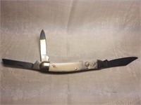 Boker (German) White Handle 3 Blade Knife