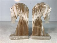 Marble Horse Bookends, 8 3/4in Tall