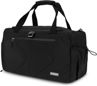 GymBag w/ Shoe Compartment& YogaMat Buckle, black