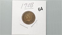 1908 Indian Head Cent rd1064