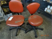 2X, RUST COLOUR STENO CHAIRS