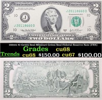2003A $2 Green Seal Missouri Green Seal Federal Re