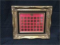 Presidential Hall of Fame Coins in Ornate Frame