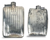 (2) Sterling Silver Flasks