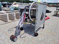 Aluminum cart with baby stroller