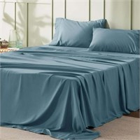 Bedsure 3 Pc Grey Blue Sheets Twin
