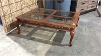 Solid Glass insert coffee table 50 x 40 x 16