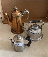 3 Vintage Teapots