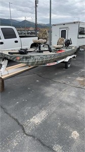 2015 LOWE 14FT L1436L ALUMINUM FISHING BOAT W/
