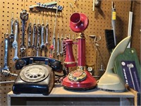 3-EARLY PHONES-ROTARY CANDLE-STICK