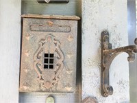 Cast Iron Vintage Mailbox and Plant Hook