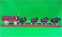 Plastic Budweiser Clydesdale 8 Horse Hitch