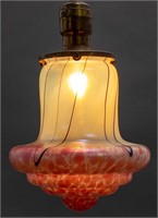Art Nouveau Loetz Glass Hanging Pendant Light
