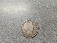 Silver Barber half 1906D coin