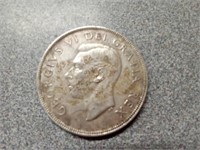 1952 Canada silver dollar coin