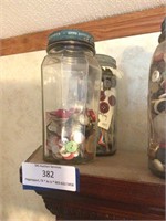 Jar & Half Jar of Vintage Buttons