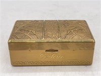 Art Deco Style Gilt-Brass Certina Watch Box