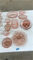 COLL OF PINK DEPRESSION GLASS