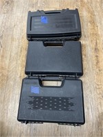 3 Pistol Hard Cases 12" x 9"