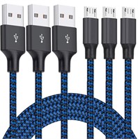 New Micro USB Cable, 3Pack 10FT Android Charger