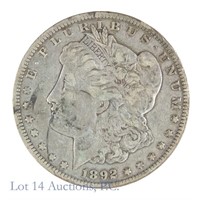 1892-CC Silver Morgan Dollar Key Date (VF)
