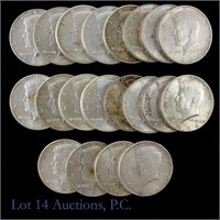 1964 90%-Silver Kennedy Half Dollars (20)