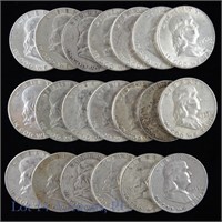 Silver Franklin Half Dollars (20)