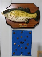 Vintage Hanging Bass & Pins