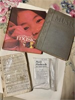 Music Lot: Two Books, Flashcards, and Hymnal