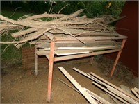 Metal Rack, Lumber, & Cedar Sticks
