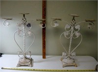 Pair of Vtg Metal Candle Holders 16"x20"