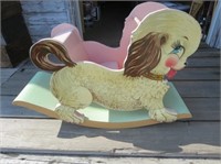 Vintage Wood Rocking Dog for Children