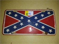Vintage Confederate Flag License Plate
