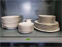 White And Gold China, 30+ Pieces