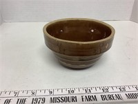 5 in brown stoneware crock bowl