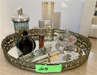 Dresser tray with ring holder, perfume